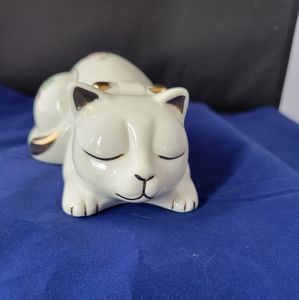 Formalities By Baum Bros. Sleeping Porcelain Cat Roses Unisex🌊🌟BUNDLE AND SAVE